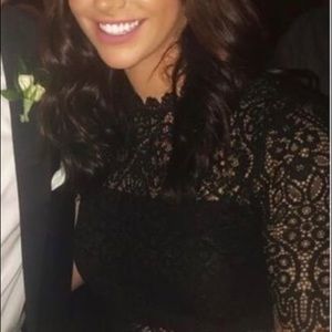 Lulu Black lace wedding guest dress